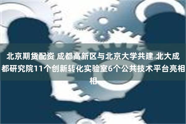 北京期货配资 成都高新区与北京大学共建 北大成都研究院11个创新转化实验室6个公共技术平台亮相