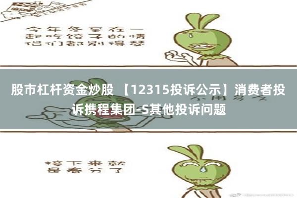 股市杠杆资金炒股 【12315投诉公示】消费者投诉携程集团-S其他投诉问题