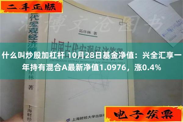 什么叫炒股加杠杆 10月28日基金净值：兴全汇享一年持有混合A最新净值1.0976，涨0.4%