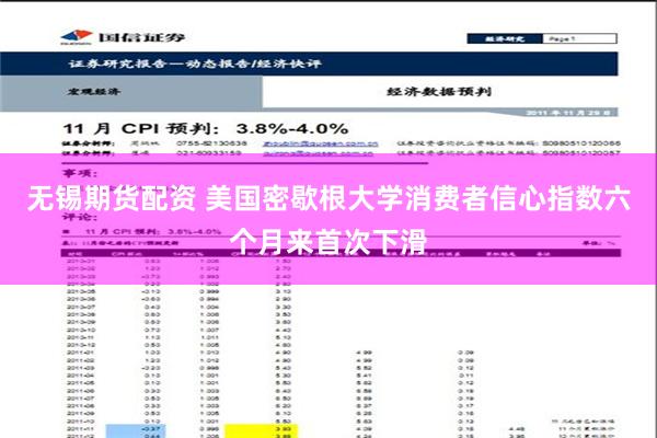 无锡期货配资 美国密歇根大学消费者信心指数六个月来首次下滑